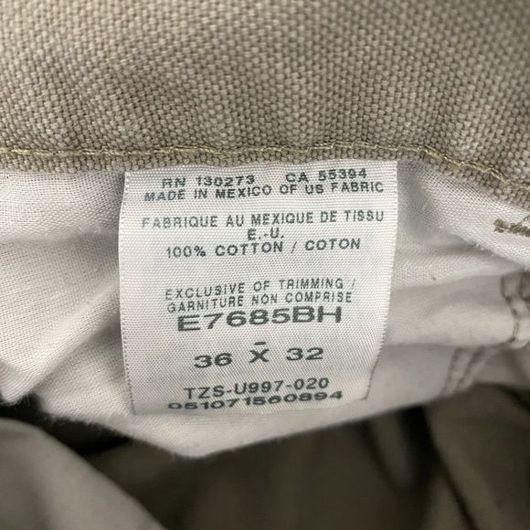 Rustler Jeans Mens 34x31 Beige Workwear Carpenter Hammer Loop Distressed Denim - Picture 11 of 12